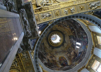 La cúpula de la Capilla Borghese con el fresco de Ludovico Cardi